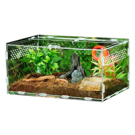 New Acrylic Terrarium, Spider Breeding Box, Reptile Feeding Box For Climbing Pet Terrarium Snake , Spider, Lizard, Scorpion, Centipede