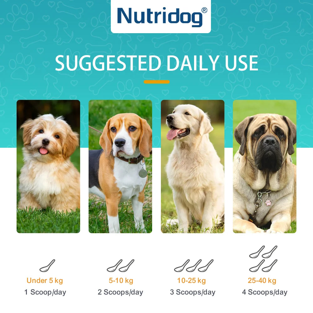 Dog Calming Supplement Powder Anxiety Relief Chamomile Powder for Dog Thunderstorm Separation Anxiety Soothes