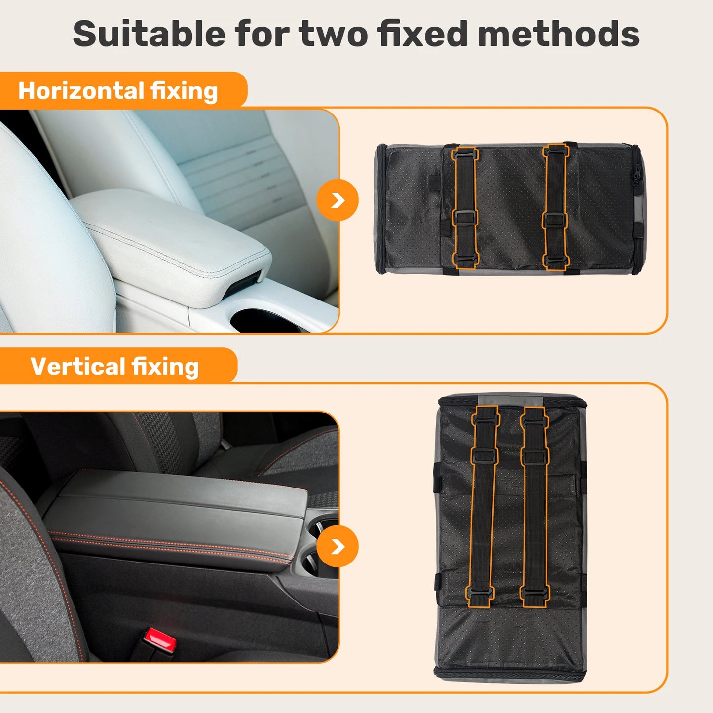 Removable and Washable Car Comfortable Pet Seat for Small Dogs and Cats - Portable Center Console Travel Bed