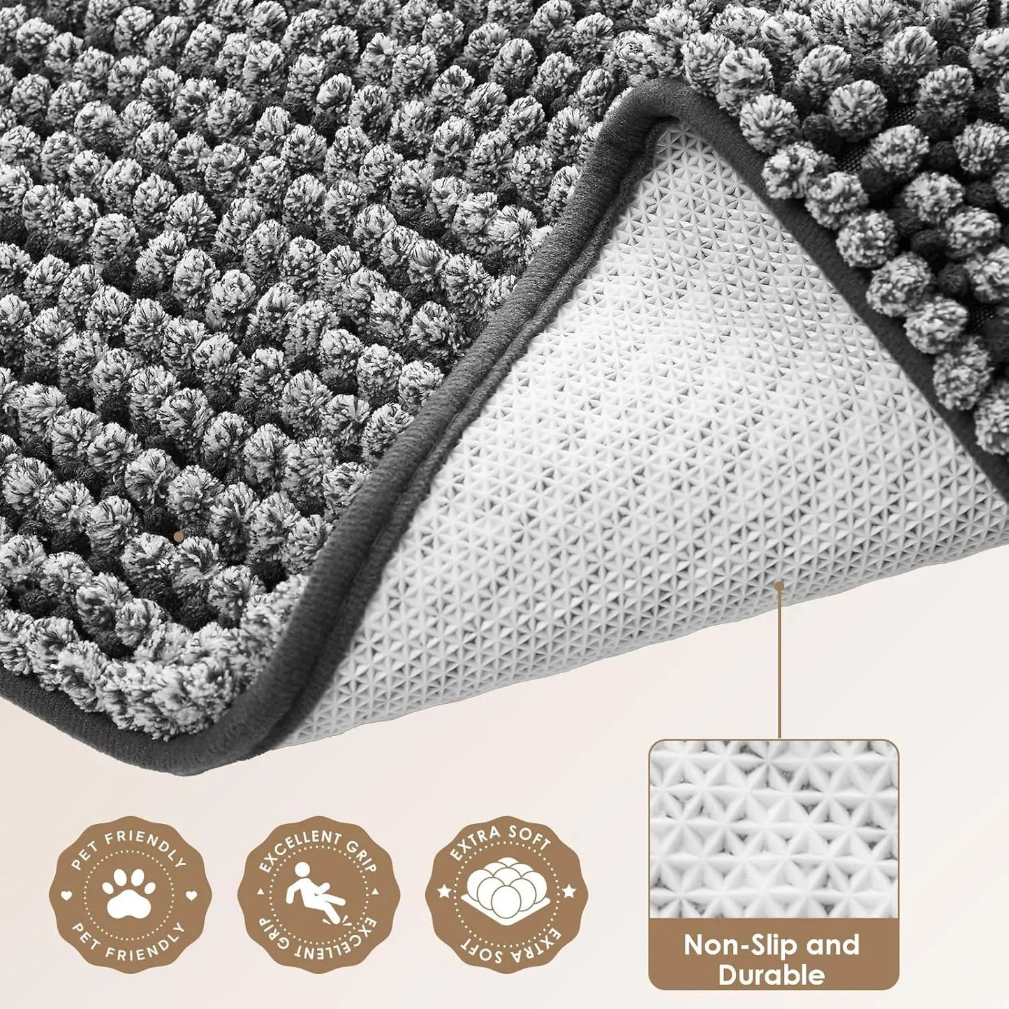 Super Absorbent Dog Door Mat for Muddy Paws