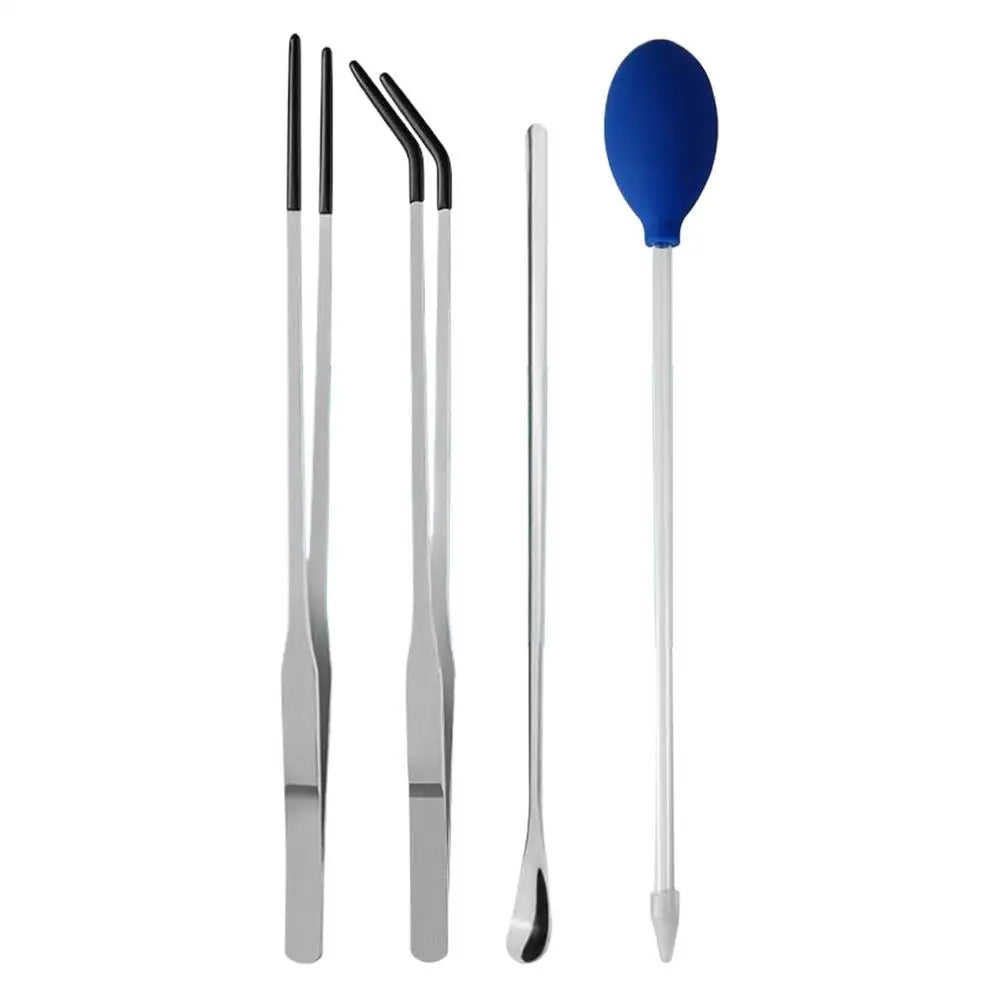 Reptile feeding tool set, efficient feeding, rubber head tweezers, feeding spoon, Reptile Accessories for geckos, bearded dragons