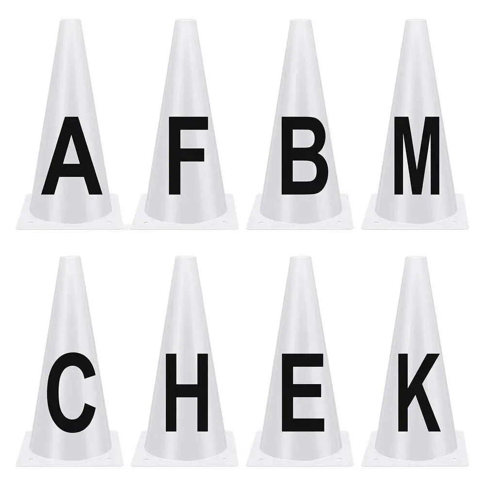Horse Training Equipment , Portable White Dressage Letter Cone Set, Horse Training Equipment, Stackable Sports Training Cone