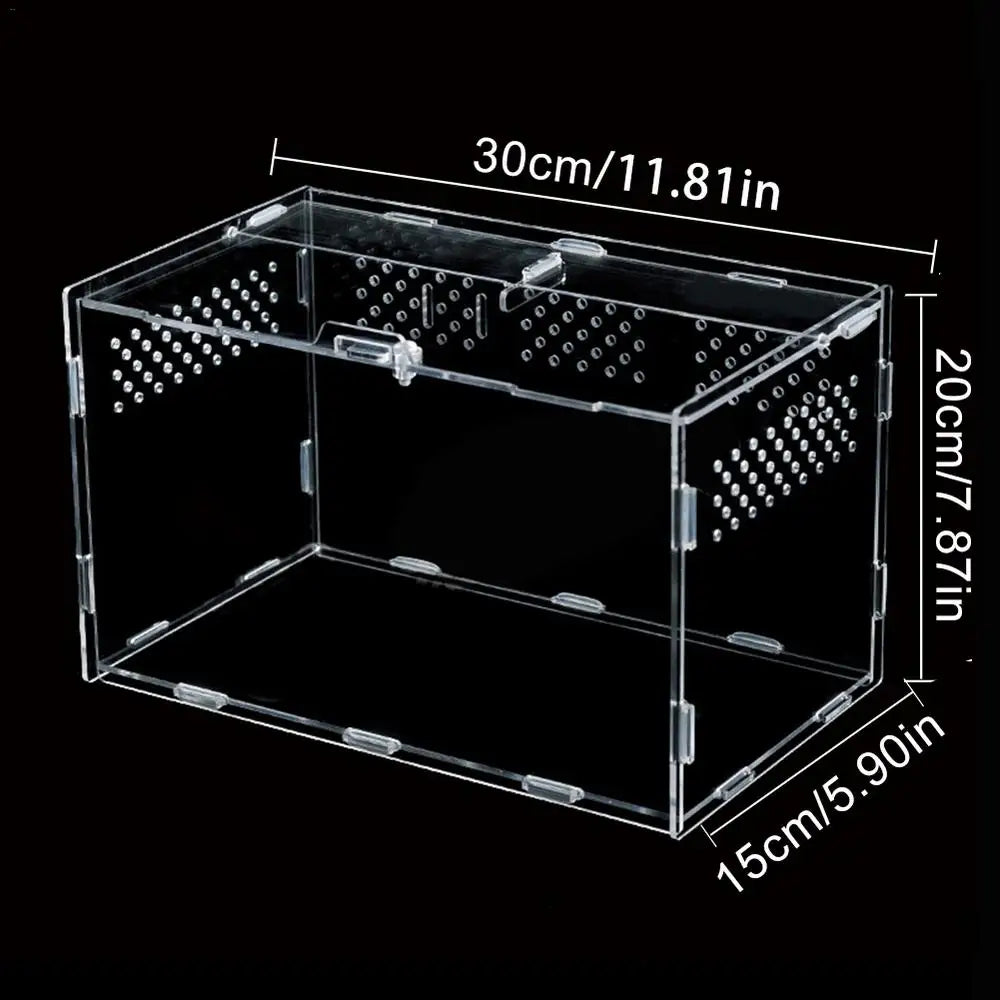 New Acrylic Terrarium, Spider Breeding Box, Reptile Feeding Box For Climbing Pet Terrarium Snake , Spider, Lizard, Scorpion, Centipede