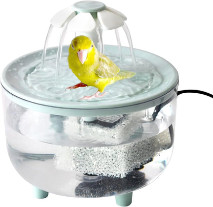 Indoor Bird Bath Fountain, Automatic Shower Tub with Filter Pump, Easy Clean for Small, Medium Parrot Pets