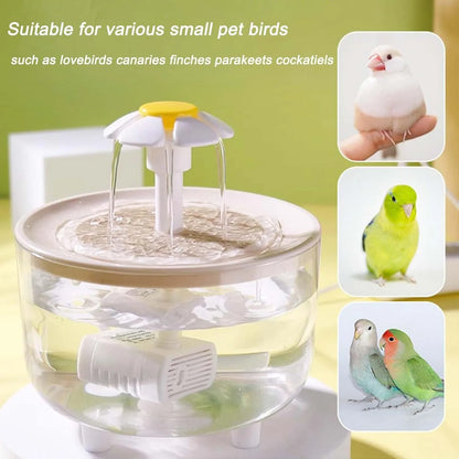 Indoor Bird Bath Fountain, Automatic Shower Tub with Filter Pump, Easy Clean for Small, Medium Parrot Pets