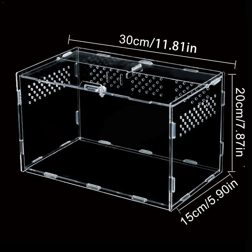New Acrylic Terrarium, Spider Breeding Box, Reptile Feeding Box For Climbing Pet Terrarium Snake , Spider, Lizard, Scorpion, Centipede