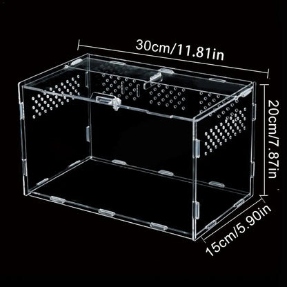 New Acrylic Terrarium, Spider Breeding Box, Reptile Feeding Box For Climbing Pet Terrarium Snake , Spider, Lizard, Scorpion, Centipede