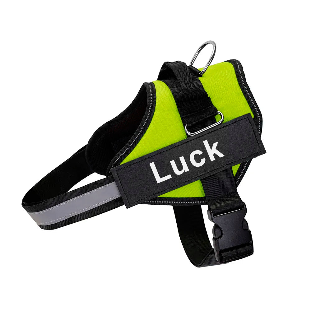 Dog Harness, Customized Reflective Breathable  and Adjustable Harness for Dog, NO PULL Outdoor Harness