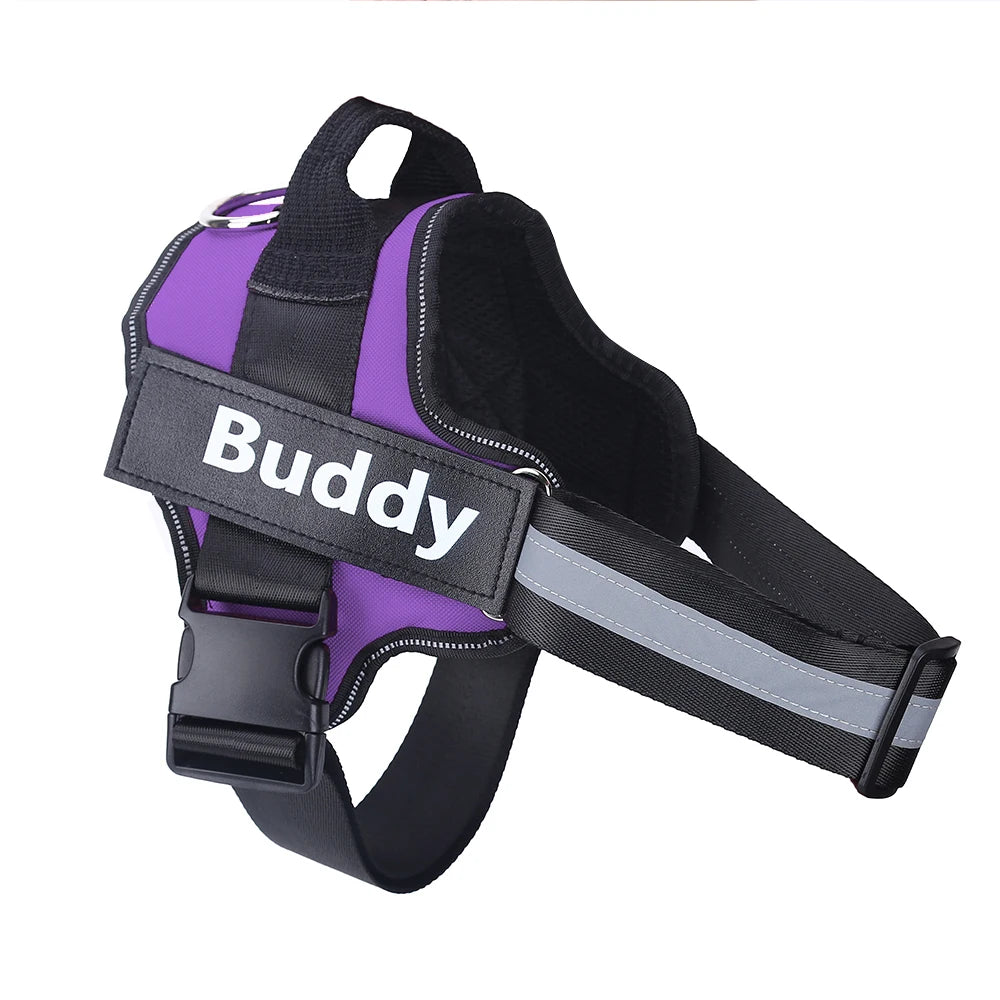 Personalized Dog Harness, NO PULL, Reflective, Breathable, Outdoor Walk Training Accessories
