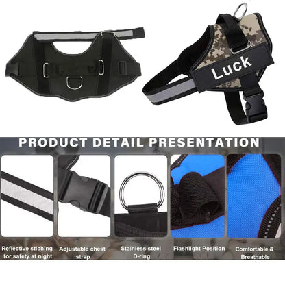 Dog Harness, Customized Reflective Breathable  and Adjustable Harness for Dog, NO PULL Outdoor Harness