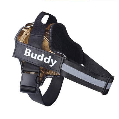 Personalized Dog Harness, NO PULL, Reflective, Breathable, Outdoor Walk Training Accessories