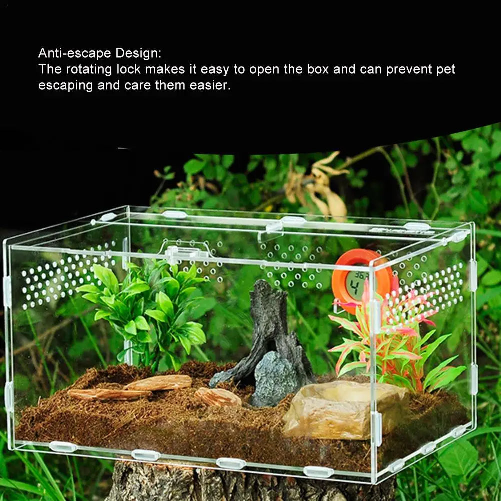 New Acrylic Terrarium, Spider Breeding Box, Reptile Feeding Box For Climbing Pet Terrarium Snake , Spider, Lizard, Scorpion, Centipede