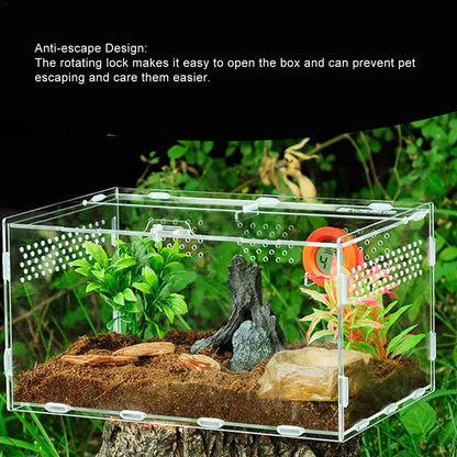 New Acrylic Terrarium, Spider Breeding Box, Reptile Feeding Box For Climbing Pet Terrarium Snake , Spider, Lizard, Scorpion, Centipede
