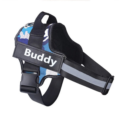 Personalized Dog Harness, NO PULL, Reflective, Breathable, Outdoor Walk Training Accessories