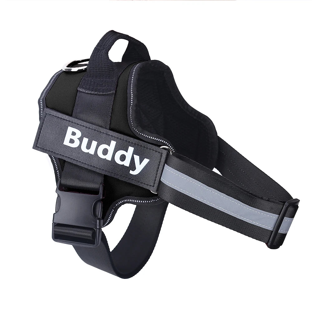 Personalized Dog Harness, NO PULL, Reflective, Breathable, Outdoor Walk Training Accessories
