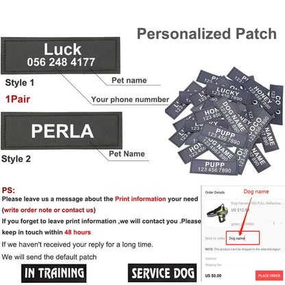 Dog Harness, Customized Reflective Breathable  and Adjustable Harness for Dog, NO PULL Outdoor Harness
