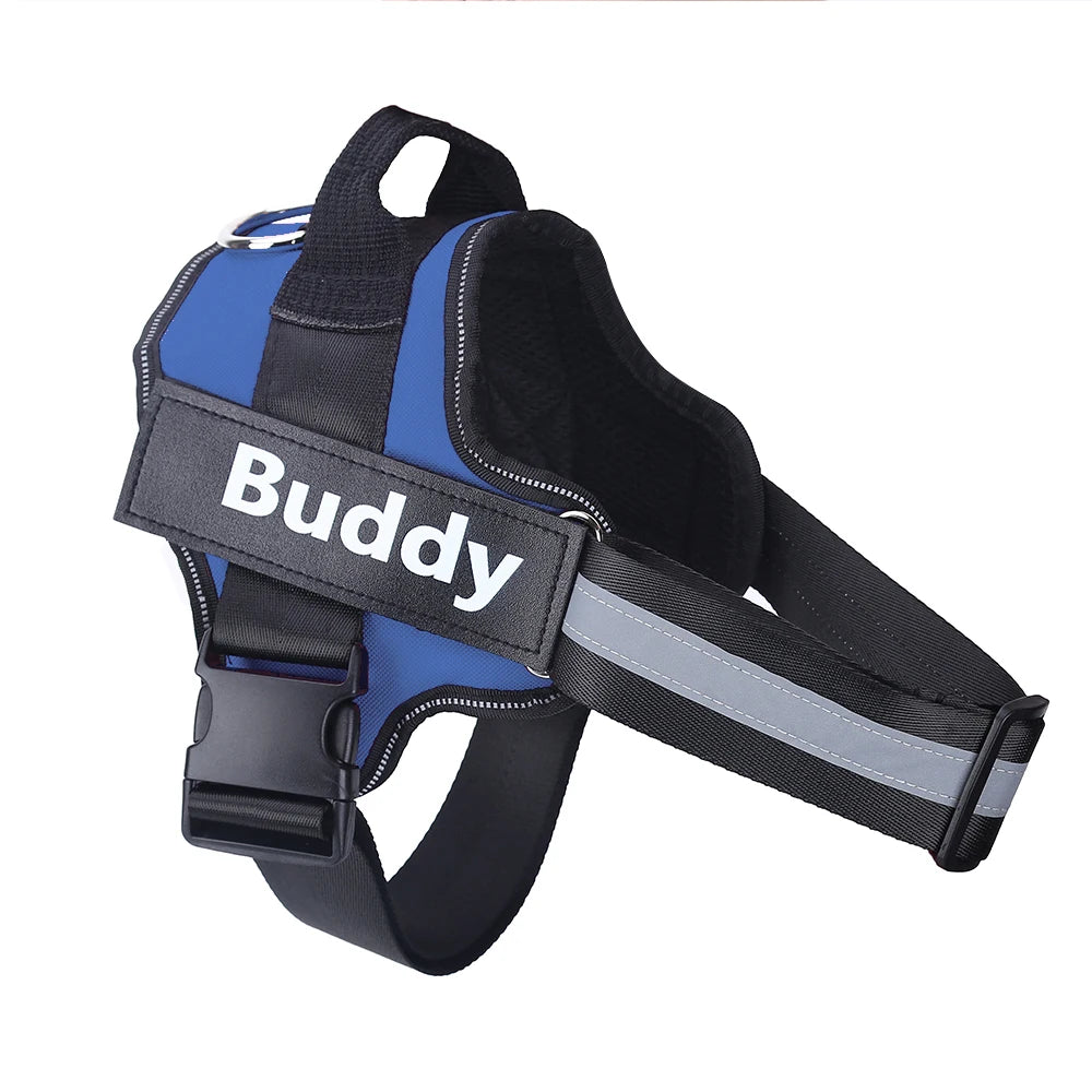 Personalized Dog Harness, NO PULL, Reflective, Breathable, Outdoor Walk Training Accessories
