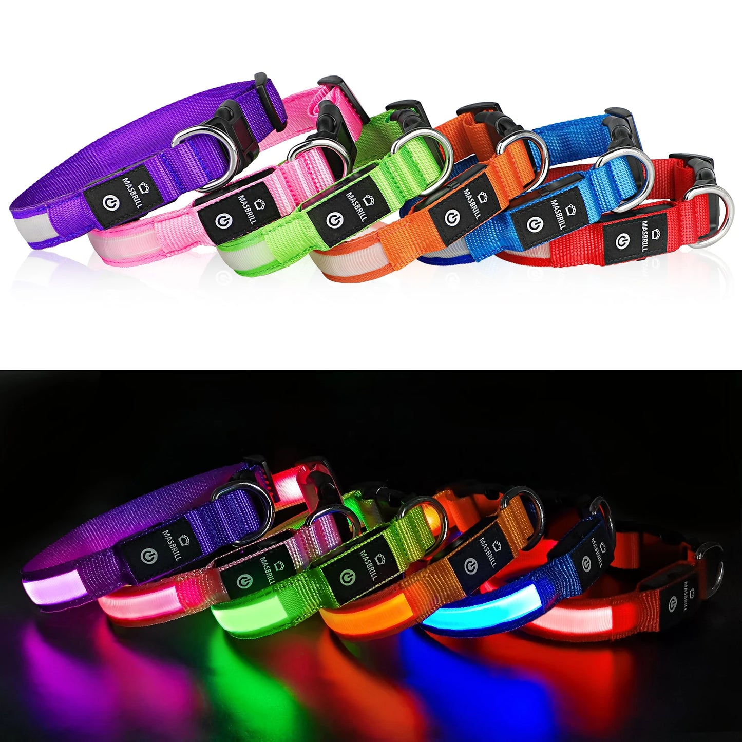 Dog Luminous Collar , Waterpoof Safety