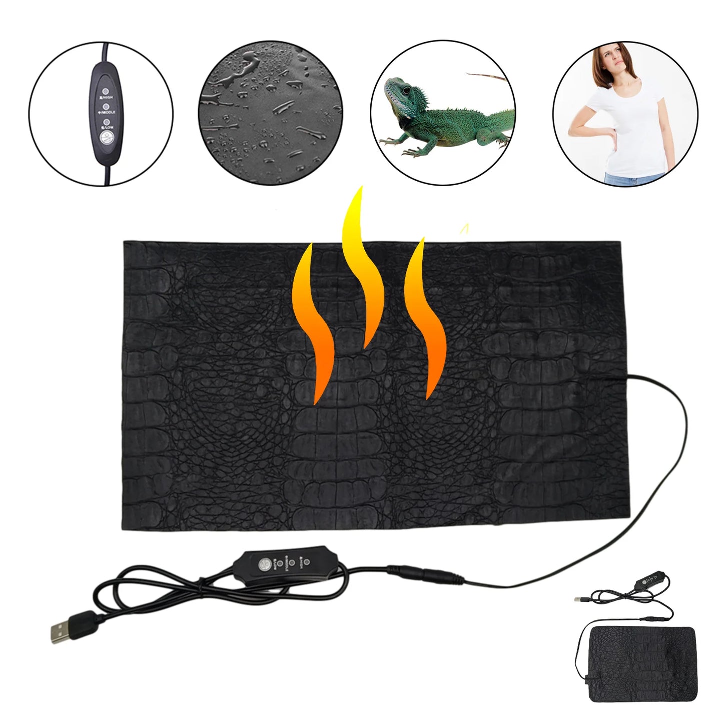 Terrarium Reptiles, Heat Mat, Climbing Pet, Heating Pads, Reptile, Electric Blanket, Reptiles (Turtles, Snake, Lizard, hamster)