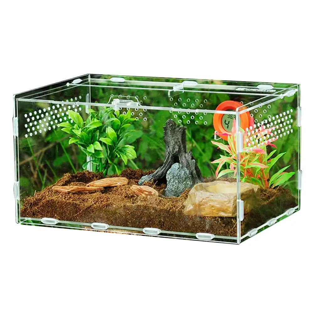 New Acrylic Terrarium, Spider Breeding Box, Reptile Feeding Box For Climbing Pet Terrarium Snake , Spider, Lizard, Scorpion, Centipede