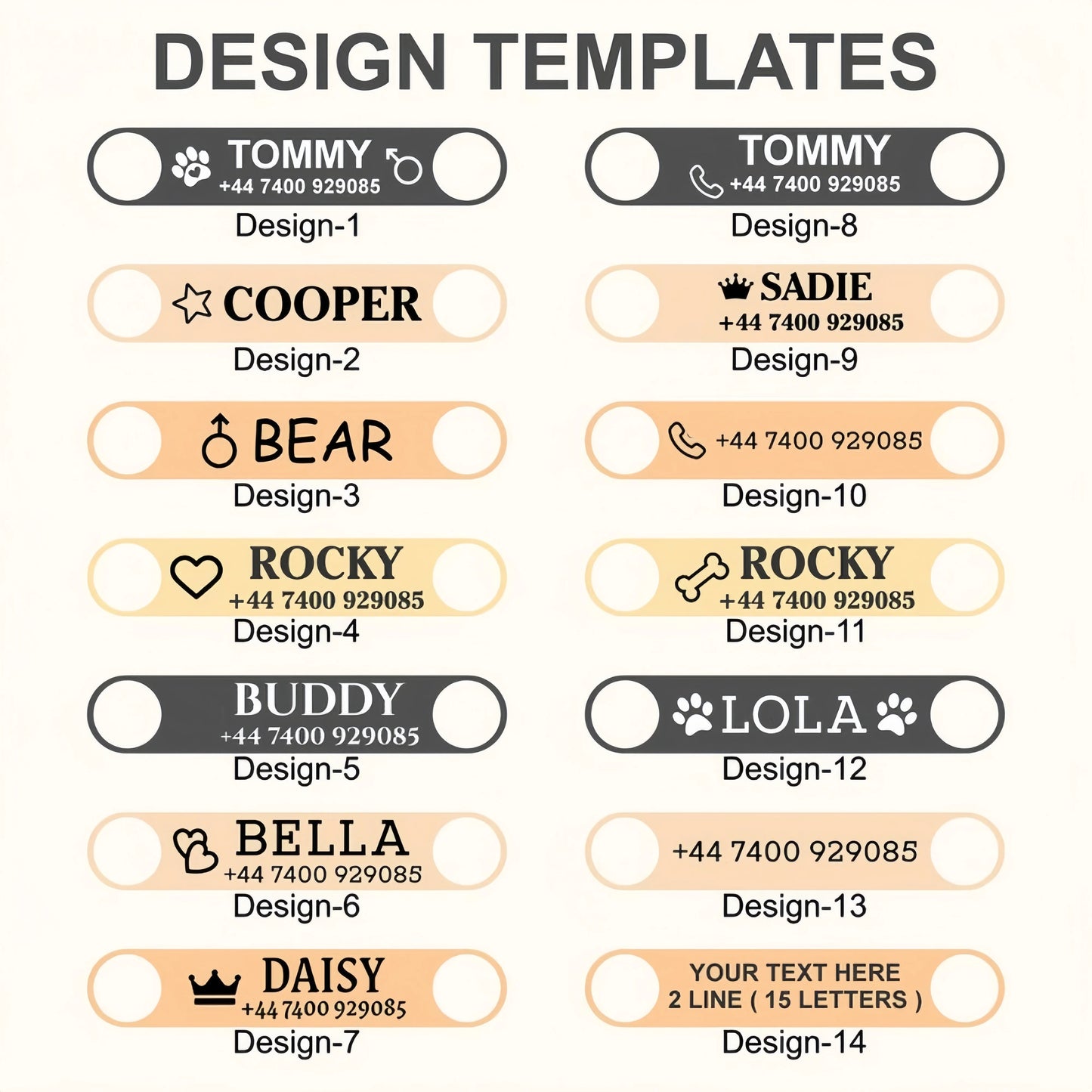 Custom Engraved Leather Dog Collar , Personalized with Name Phone Number, Adjustable Puppy for Medium Large Pet, Gift for Owner