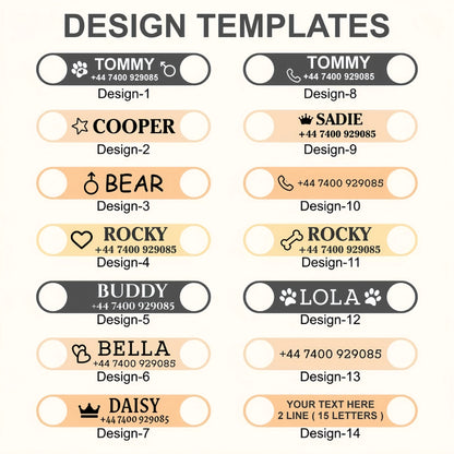 Custom Engraved Leather Dog Collar , Personalized with Name Phone Number, Adjustable Puppy for Medium Large Pet, Gift for Owner