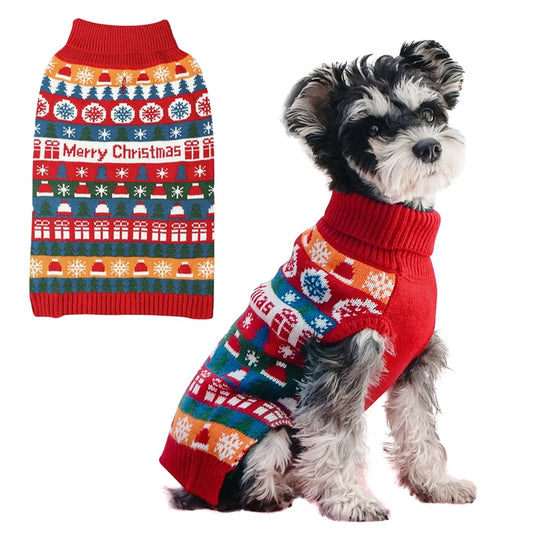 Puppy Christmas Sweaters for Small Dogs and Cats