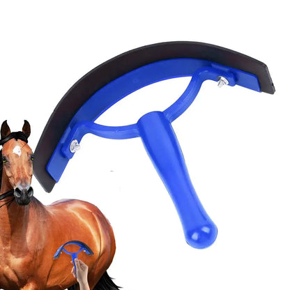 Horse Sweat Scraper, Cleaning Comb with Soft Grip Horse Deshedding Tool