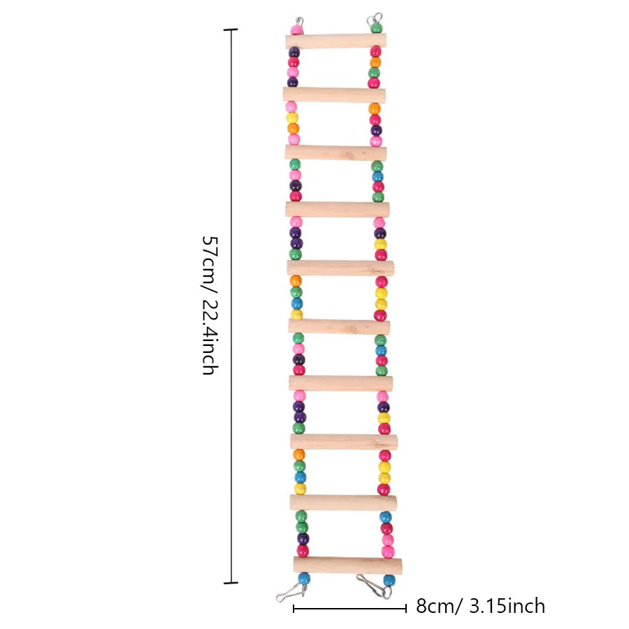 10 Ladder Birds Swing Wooden Bridge