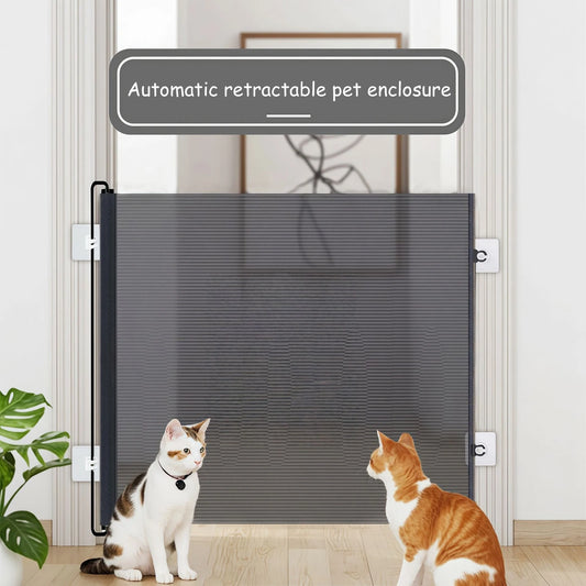 Automatic Retractable Gate, Particularly Convenient Training Tool, Safety Enclosure, Suitable for Puppies ans cats