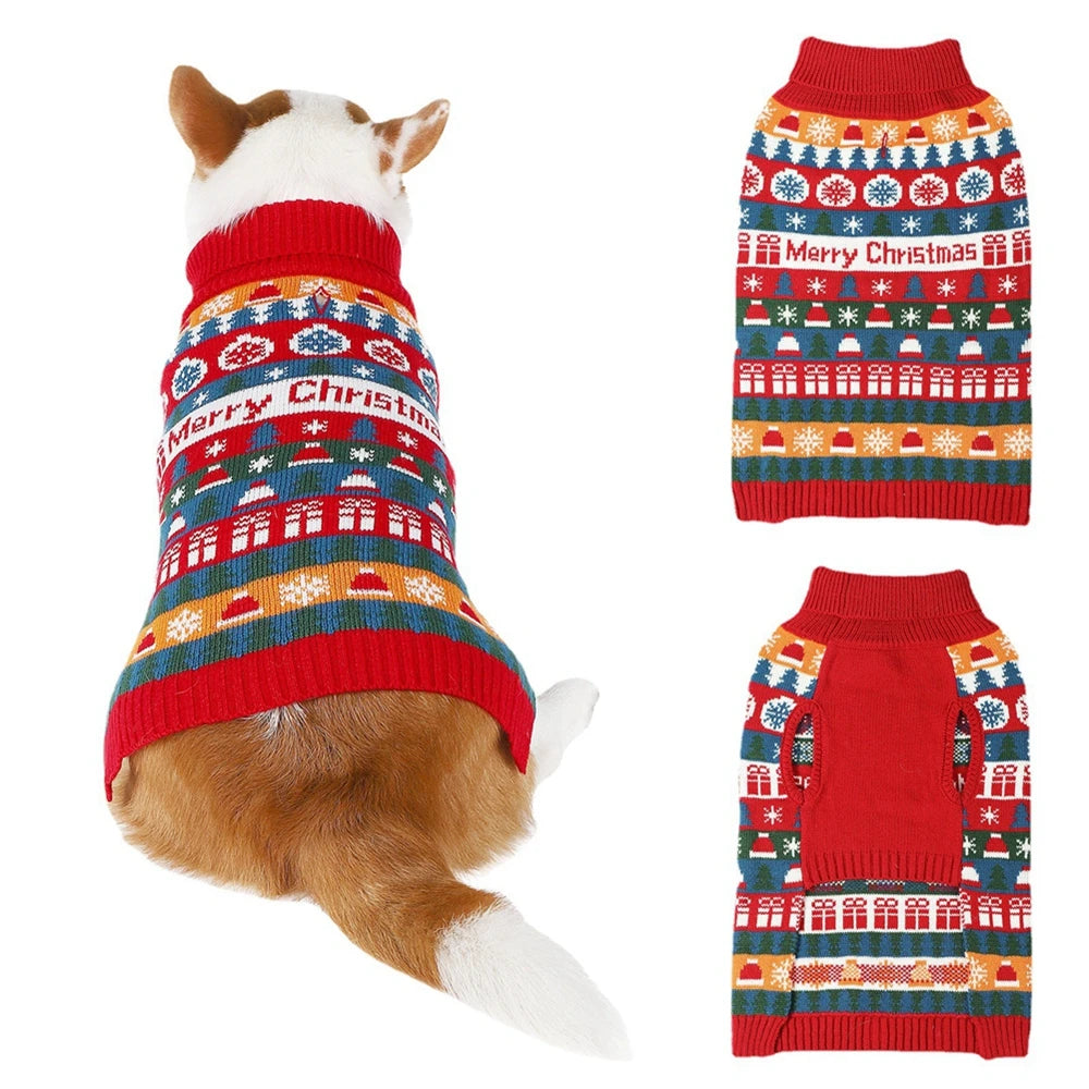 Puppy Christmas Sweaters for Small Dogs and Cats