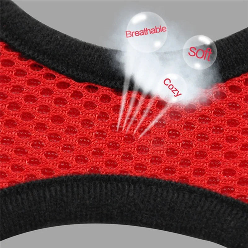 Cat and Dog Harness with Lead Leash, Adjustable Vest,  Polyester Mesh Breathable Harnesses, Reflective sti for Small Dogs and Cats