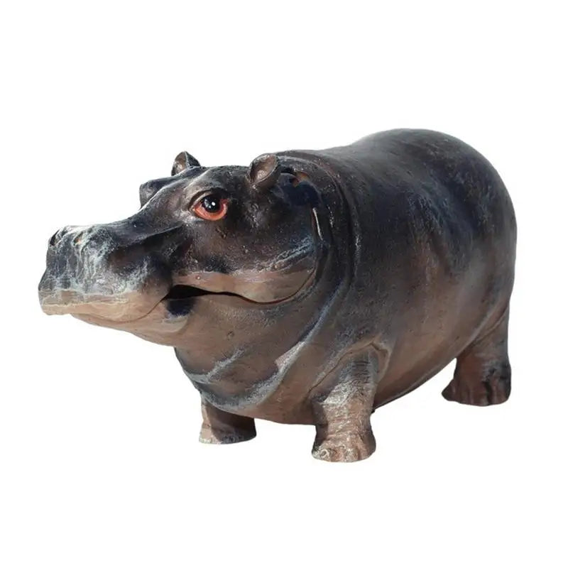 Fish Tank Air Bubbler  with Hippo Aquarium, Resin Oxygen Fish Pump, Pneumatic Air Stone,  Realistic Landscape Decoration
