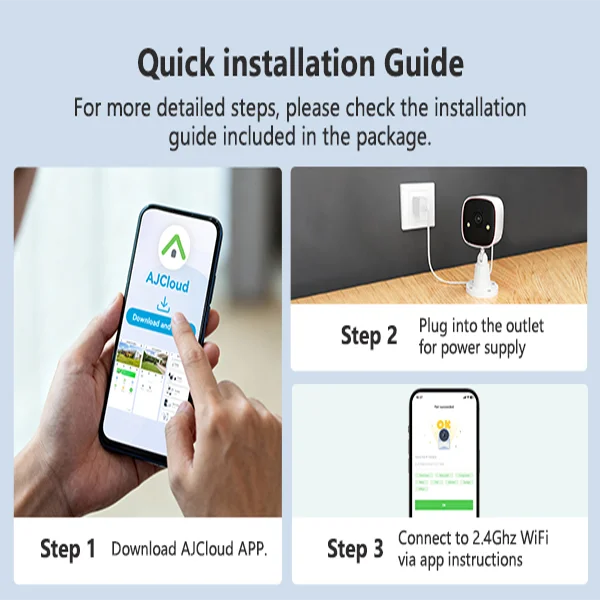 Outdoor/Indoor Security Cameras HD Wireless WiFi/Pet Dog and Cat Camera for Home Security
