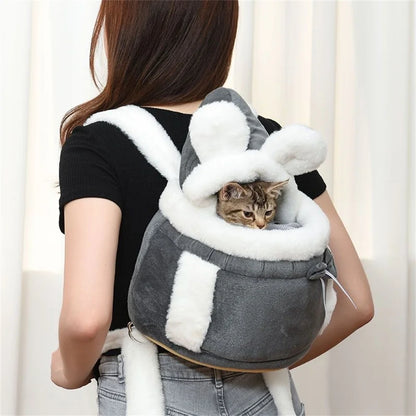 Outdoor Travel Chihuahua Carrier Backpack, Winter Warm Pet Carrying Bags for Small Dogs