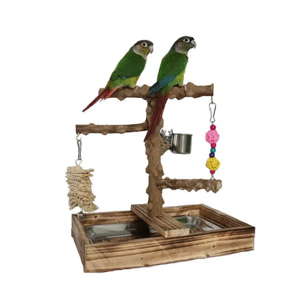 Pepper wood parrot platform, parrot climbing net, climbing training station, climbing ladder, swing bird, toy suspension bridge
