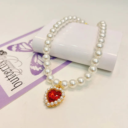 Adjustable Pet Pearl Necklace Accessories for Cats