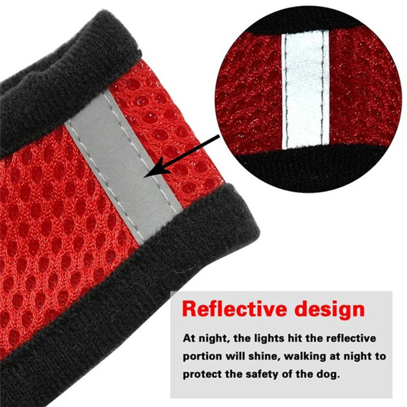 Cat and Dog Harness with Lead Leash, Adjustable Vest,  Polyester Mesh Breathable Harnesses, Reflective sti for Small Dogs and Cats