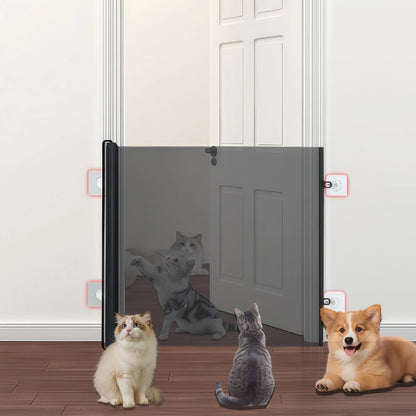 Automatic Retractable Gate, Particularly Convenient Training Tool, Safety Enclosure, Suitable for Puppies ans cats