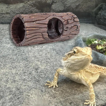 Reptile Hiding Cave, Reptile Basking, Hide Habita,t Decoration Ornament,  Terrarium Fish Tank Decor With Suction Cup