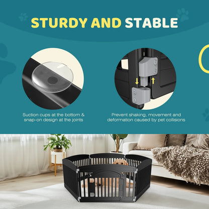 Plastic Folding Portable Dog Playpen for Medium Dogs, which can be placed indoor or outdoor