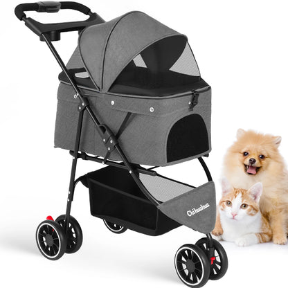 Pet Stroller For Puppy, Small Dogs & Cats