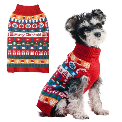 Puppy Christmas Sweaters for Small Dogs and Cats