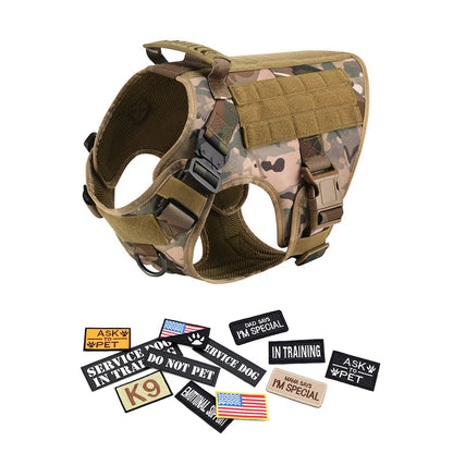 Large Dog Harness Training Vests and Tactic Collar Leash