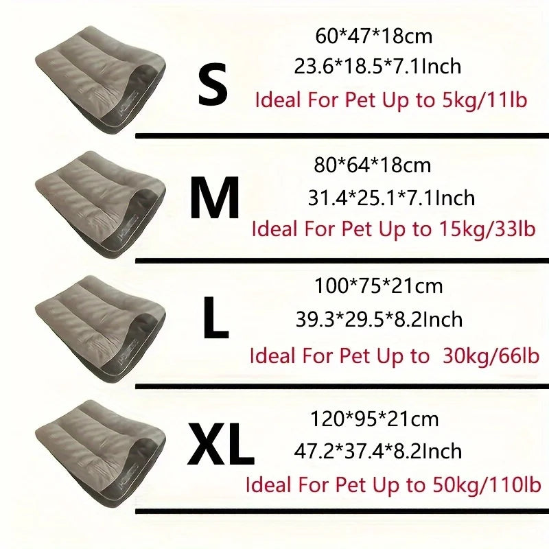 Extra Thickened Large Dog Bed, 47inch for Large Dogs, Orthopedic Dog Mat for Large Senior Dogs,