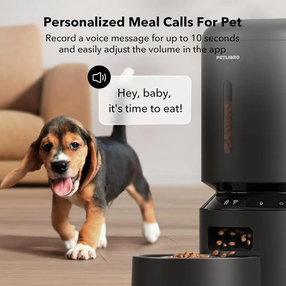 Smart Automatic Pet Feeder with App Control, Voice Assistant Compatibility, and Backup Power for Cats and Dogs