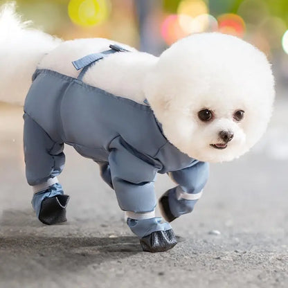 Adjustable Anti-Fall Dog Waterproof Boots With Suspenders