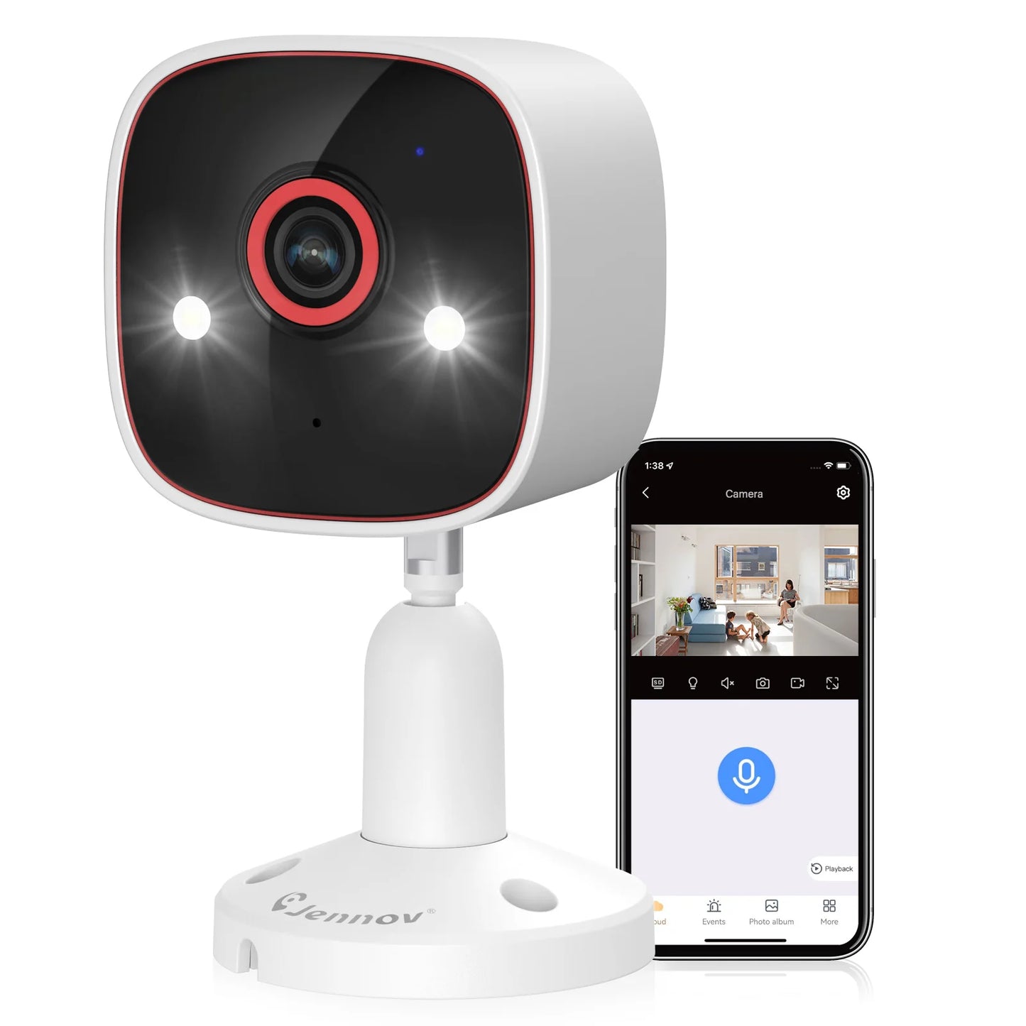 Outdoor/Indoor Security Cameras HD Wireless WiFi/Pet Dog and Cat Camera for Home Security