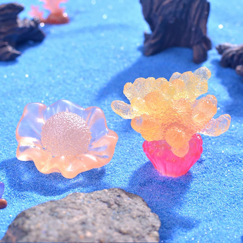 Glowing Coral Oyster for Fish Tank Aquarium Decor.