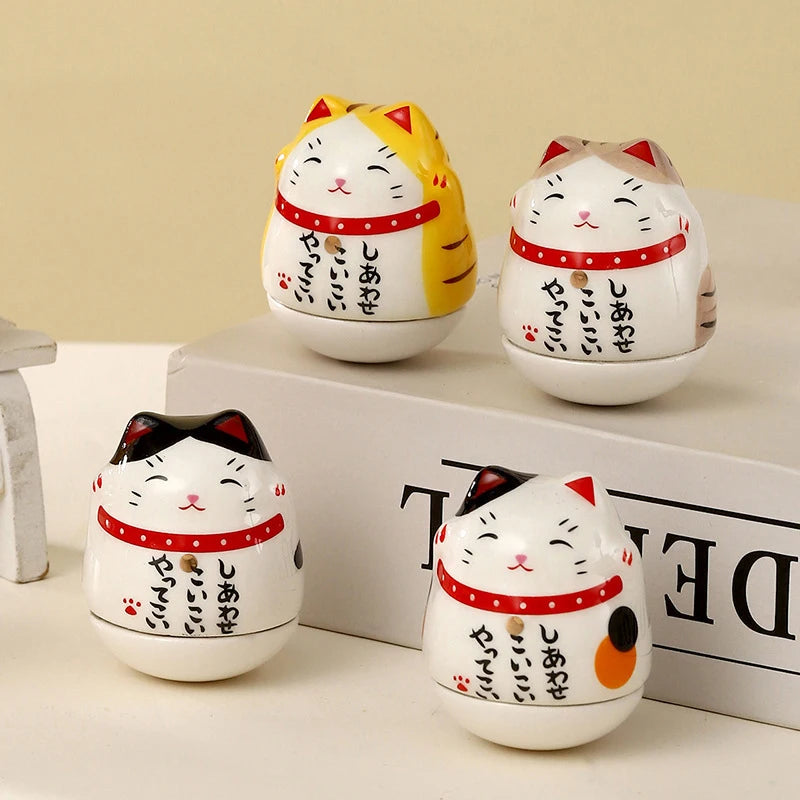 Japanese Ceramic Lucky Cat Tumbler